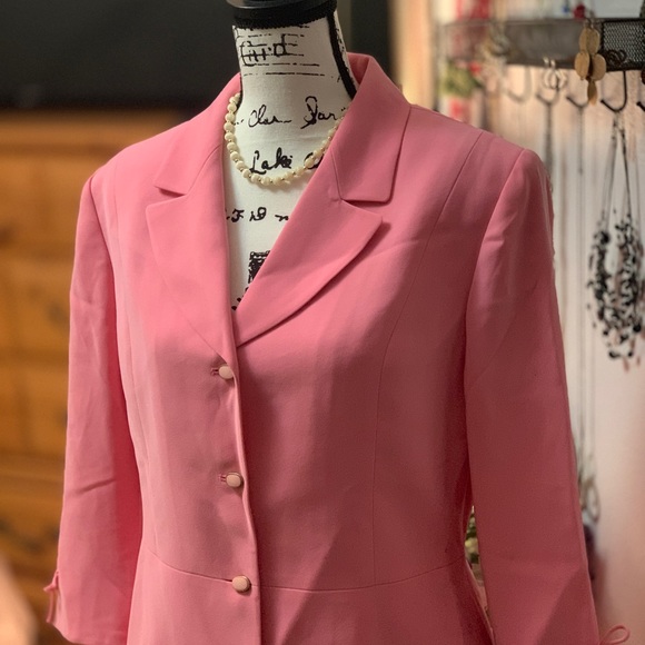 NWT KASPER ASL Petite 2PC Pink Polyester Skirt Suit Size 14P MSRP $275 - Picture 3 of 12